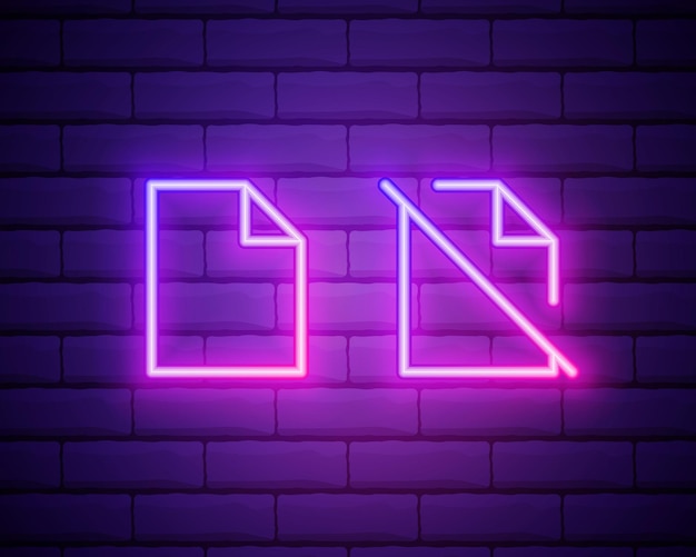 Feedback neon icon Elements of education set Simple icon for websites web design mobile app info graphics isolated on brick wall