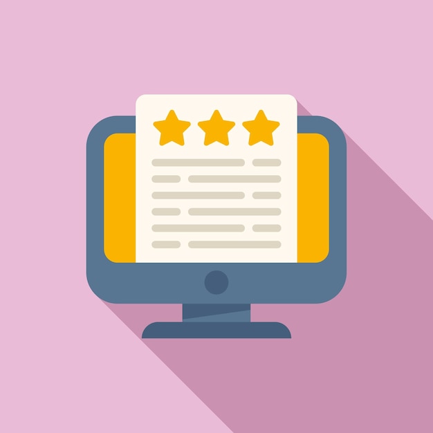 Feedback pictogram platte vector Sterreview Sterrentarief