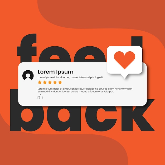 Feedback Social Media Post Vector Template