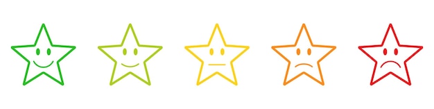 Vector feedback stars icon set