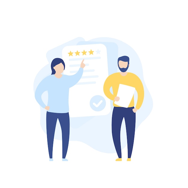 Feedback, vector illustration with people