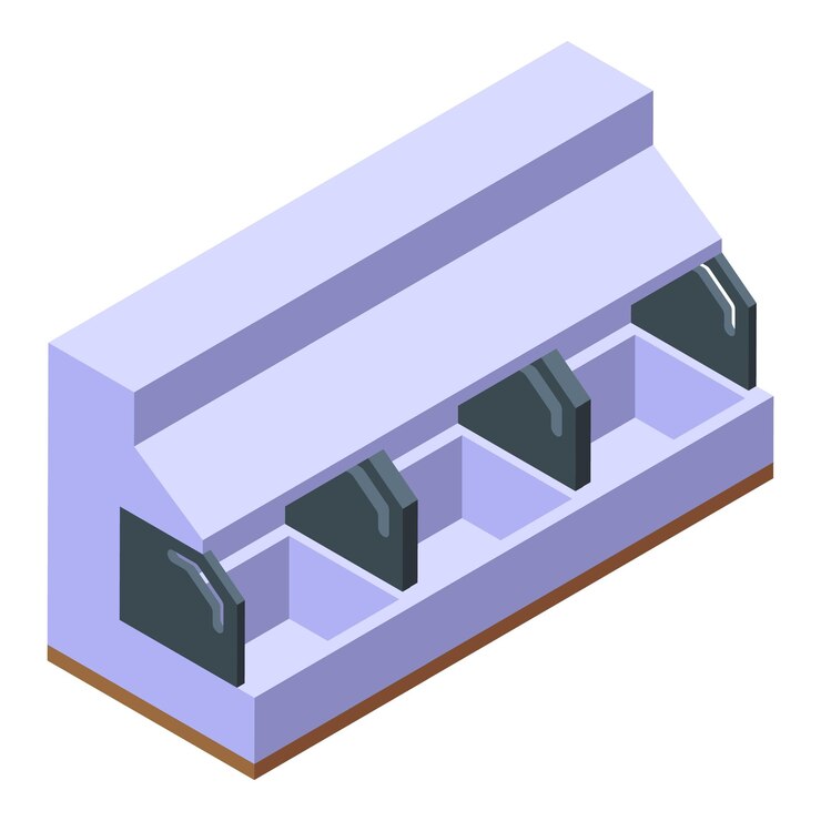 Vector feeding chicken box icon isometric vector feed production