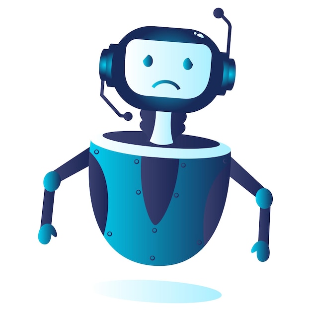 Feeling Down Emotions of Bot chatterbot online chat conversation via text or text-to-speech