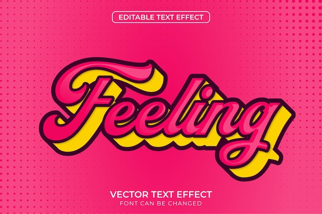 Feeling editable Text effect