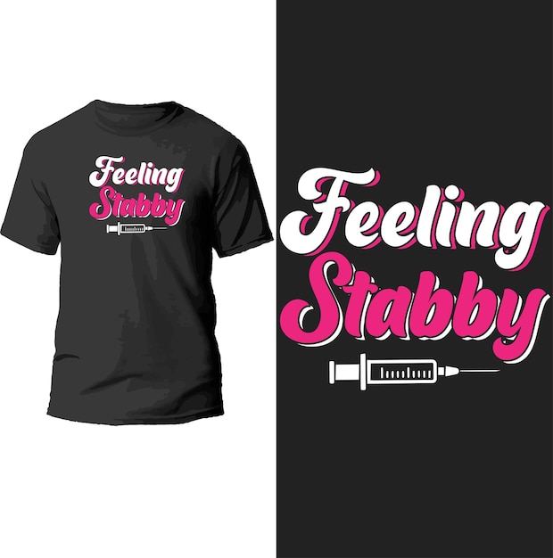 느낌 stabbby t 셔츠 디자인