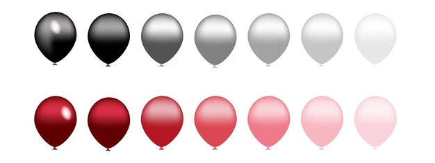 Vector feestelijke banier met rode confetti en ballonnen