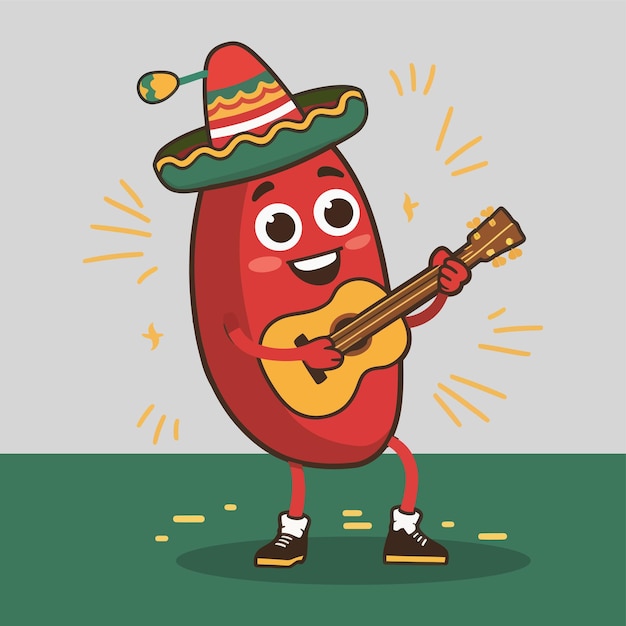 Feestelijke Cinco de Mayo Chili Illustratie