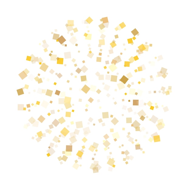 Feestelijke gouden confetti pailletten klatergoud vallen op wit Luxuriou