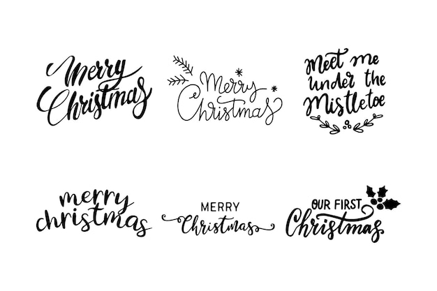 Feestelijke Holiday Lettering Set