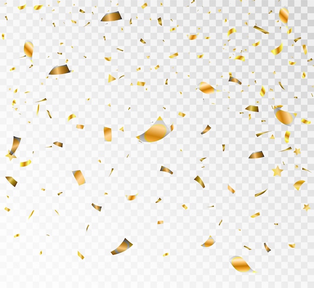 Feestelijke vectorillustratie met confetti geïsoleerd op witte achtergrond