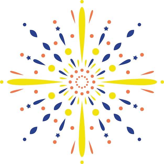 Feestelijke viering partij vuurwerk vector illustratie pictogram