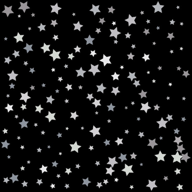 Feestelijke vliegende zilveren sterren douche Vector illustratie
