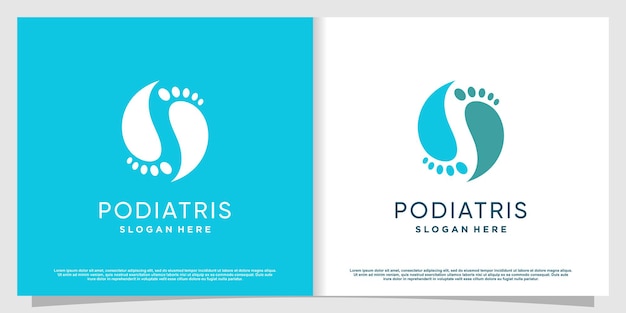 벡터 독창적인 독특한 스타일의 발 마사지 로고 디자인 프리미엄 벡터 파트 2