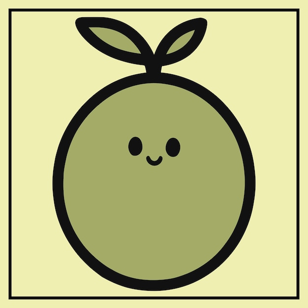 Feijoa color vector illustration