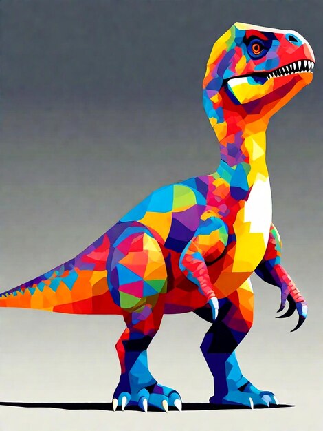 Vettore dinosauro feko dai colori vivaci