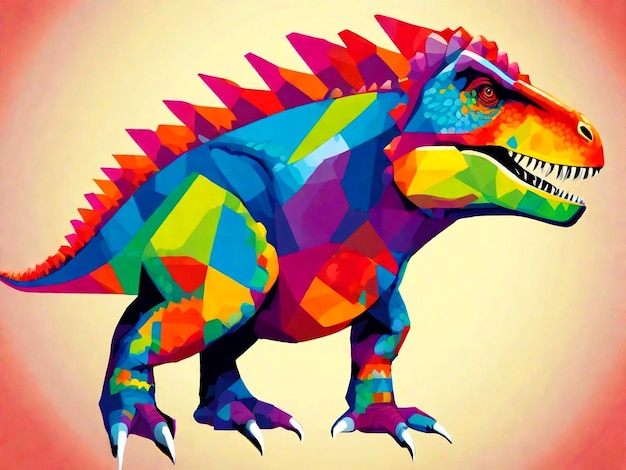 Dinosauro feko dai colori vivaci