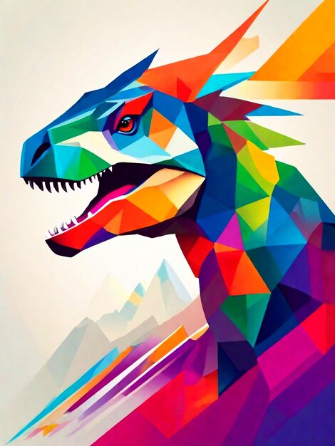 feko dinosaur with vivid colors