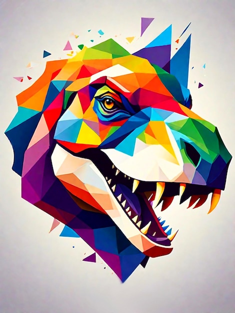 Feko-dinosaurus met levendige kleuren
