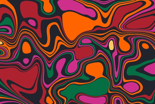 Fel veelkleurige abstracte vlek textuur ontwerp Moderne kunst van optische illusies Achtergrond met vloeiende gestreepte vlekken voor poster flyer stof print en presentatie