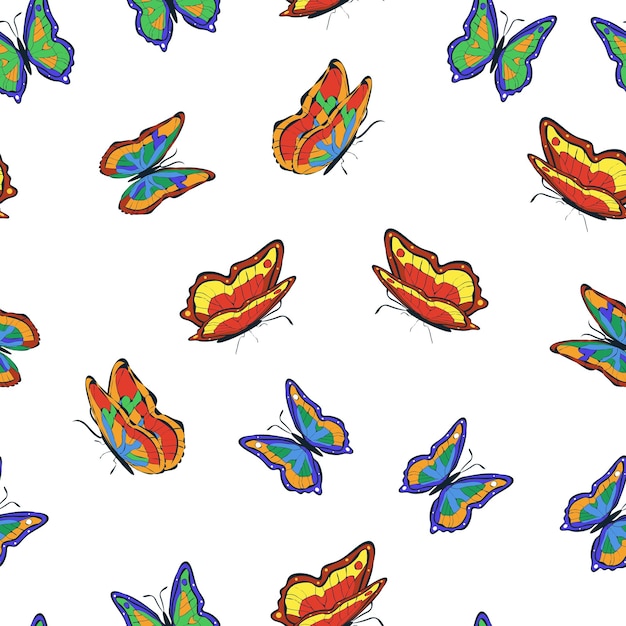 Fel veelkleurige vlinders naadloze patroon wallpaper achtergrond kinderen partij ambachtelijke papier