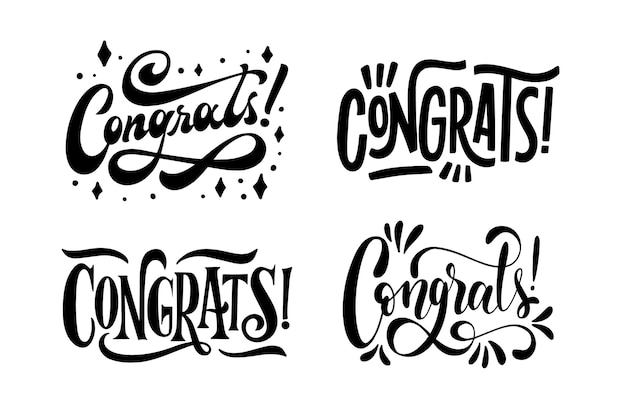 Felicitatie belettering collectie