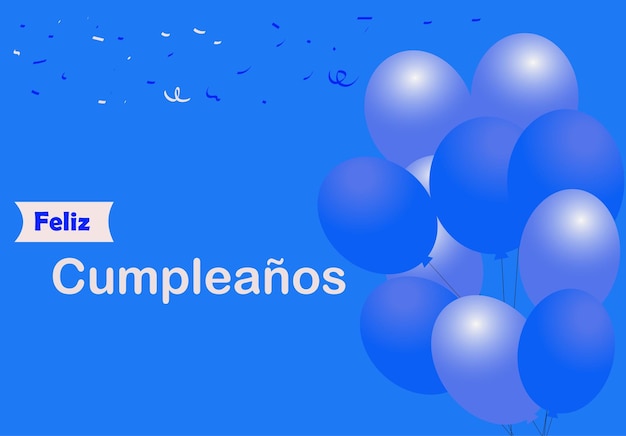feliz cumpleaños. gelukkige verjaardag in Spaanse vector