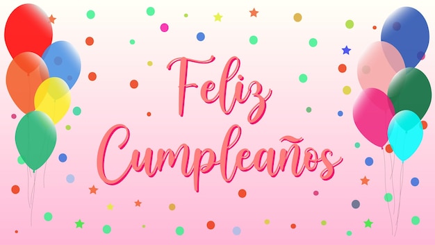 Vector feliz cumpleanos vector background card