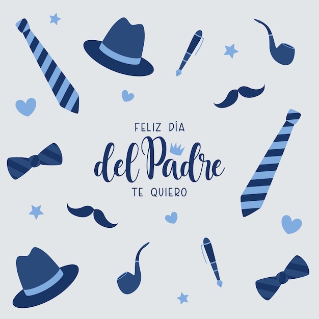 Vector feliz dia del padre te quiero