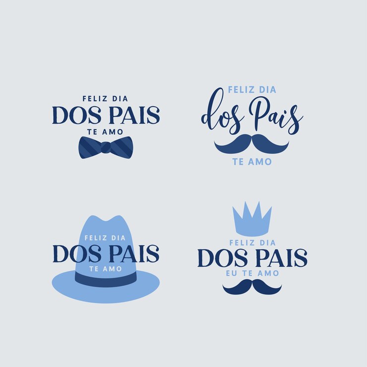 Vector feliz dia dos pais badges