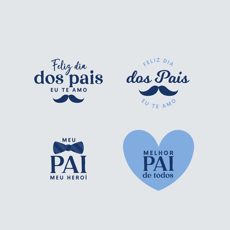 Vector feliz dia dos pais badges