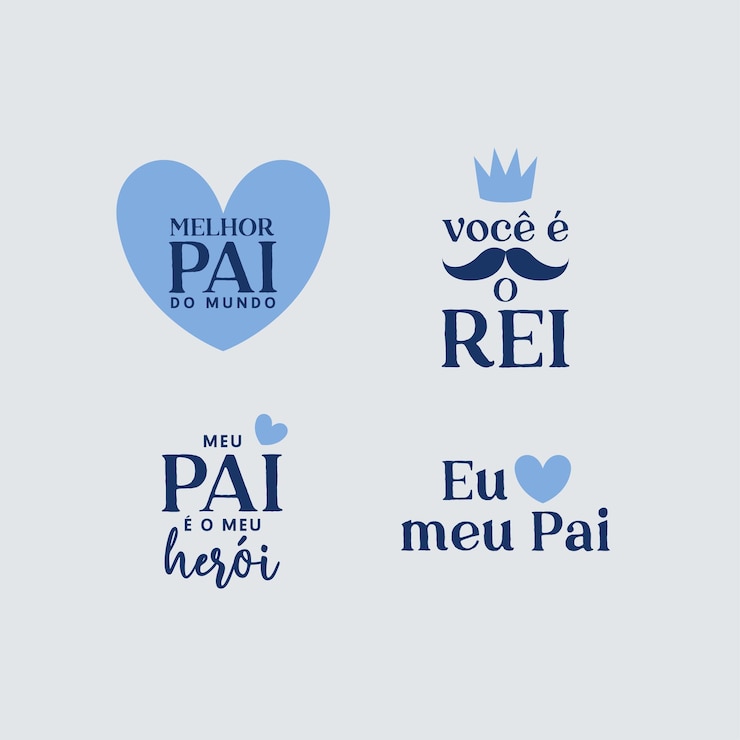 Vector feliz dia dos pais badges