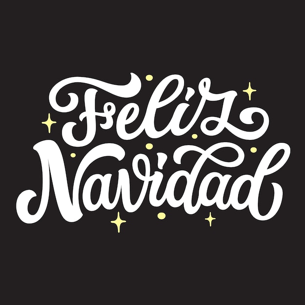 Feliz navidad hand lettering