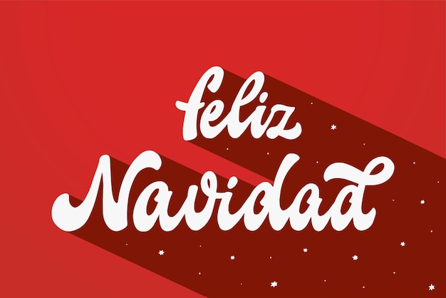 Вектор feliz navidad надпись цитата на испанском языке 