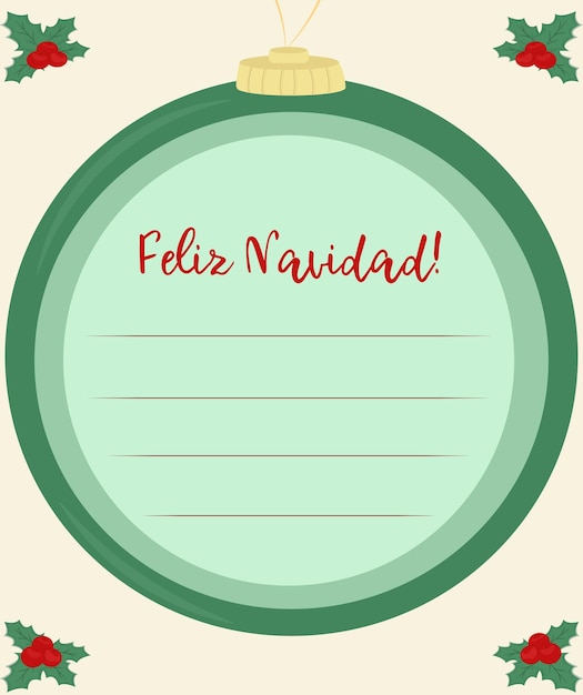 Cartolina di feliz navidad