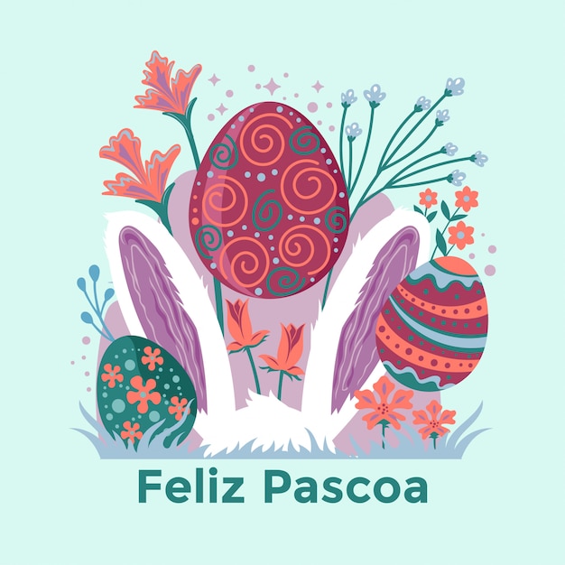 Feliz Pascoa illustration