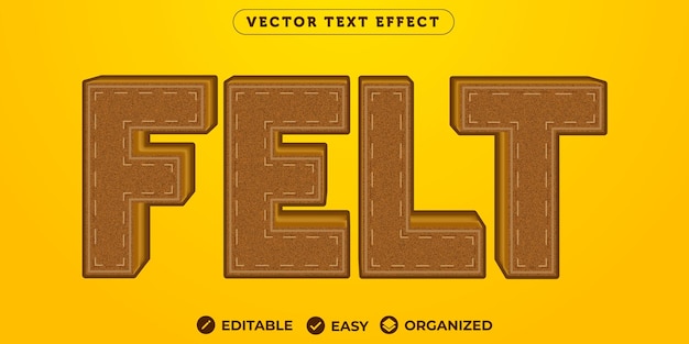 Felt Text EffectFully Editable Font Text Effect