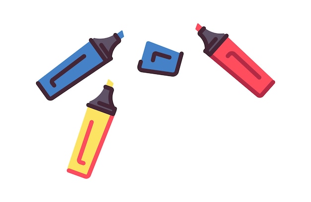 Felttip pens and trowel icon vector illustration