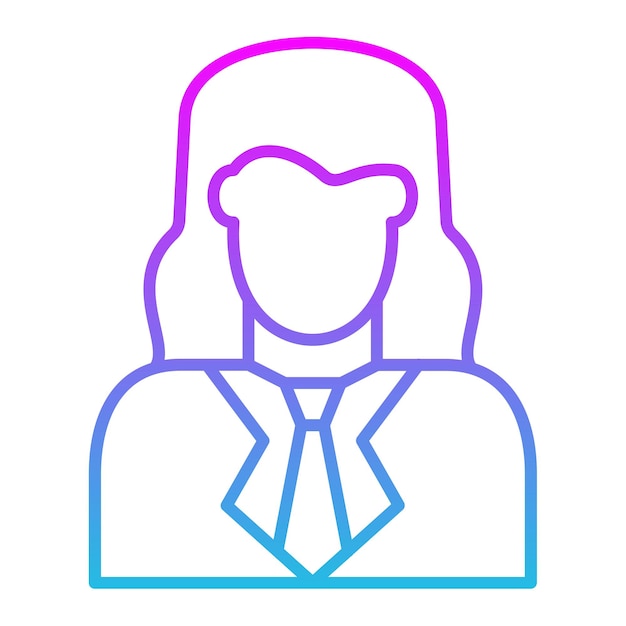 Vector female accountant icon