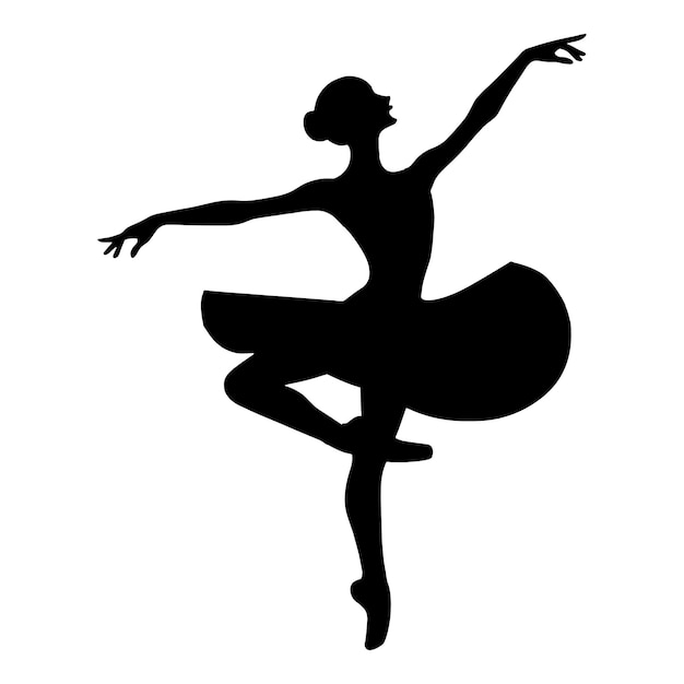 Vector female assemble dance silhouette illustratie