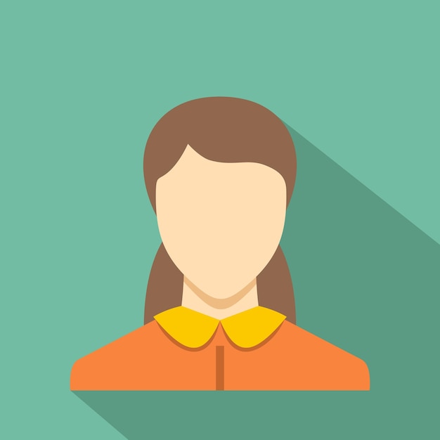 Premium Vector  Female avatar flat icon design vector illustration