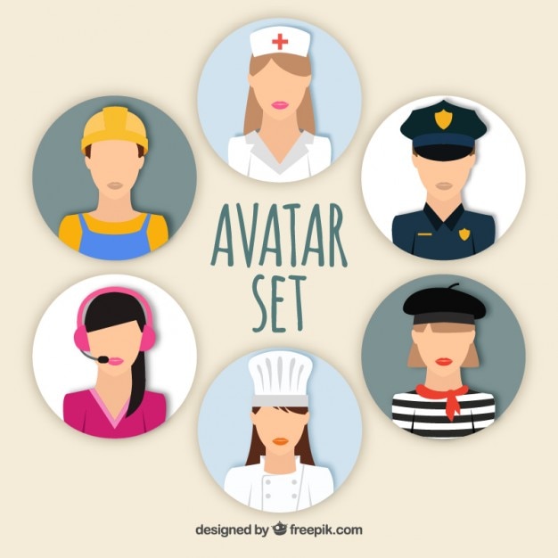 Female avatar set