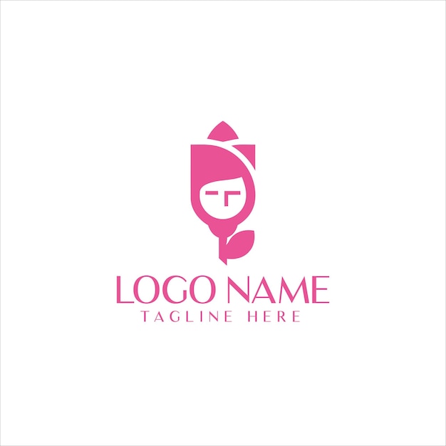 Vector female beauty flower spa logo design vector