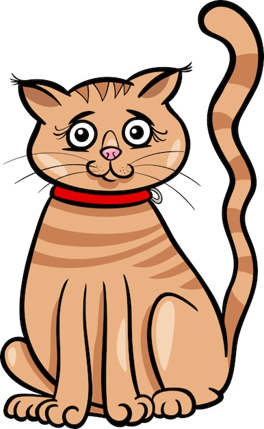 Female cat cartoon illustration