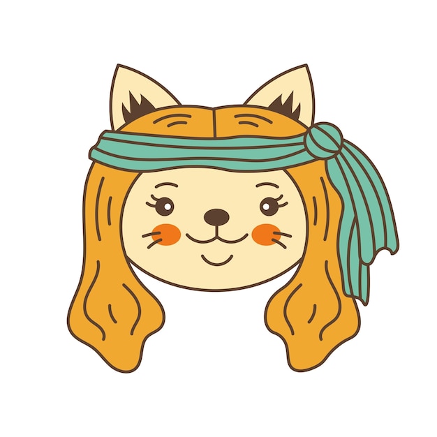 Female cat hippie