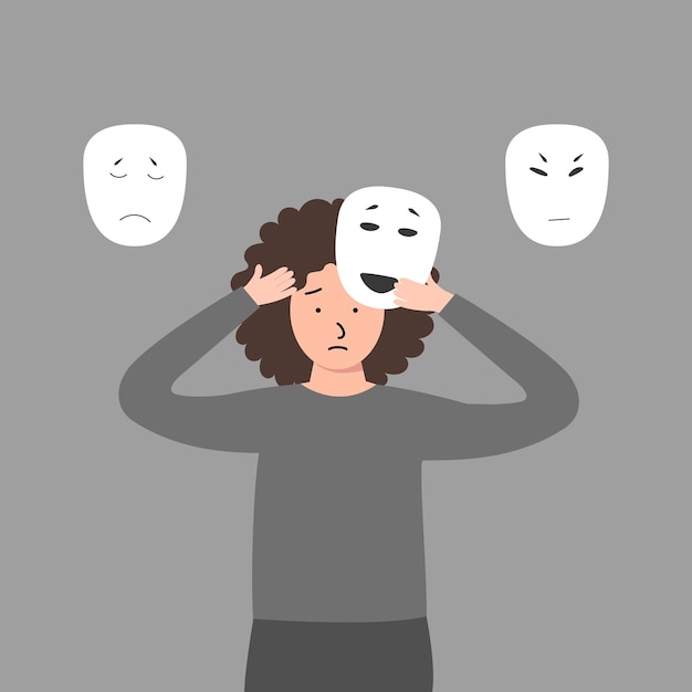 female character depression stress there is complete confusion in the head