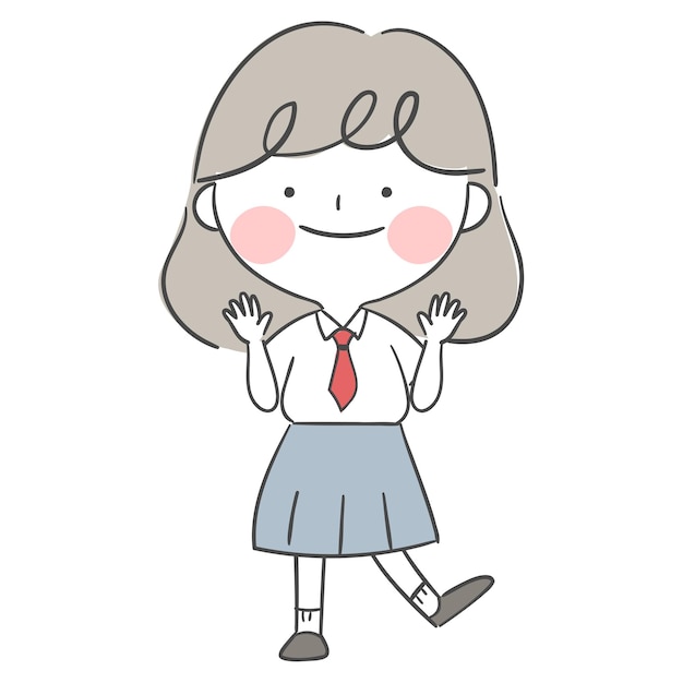 A female character in summer school uniform