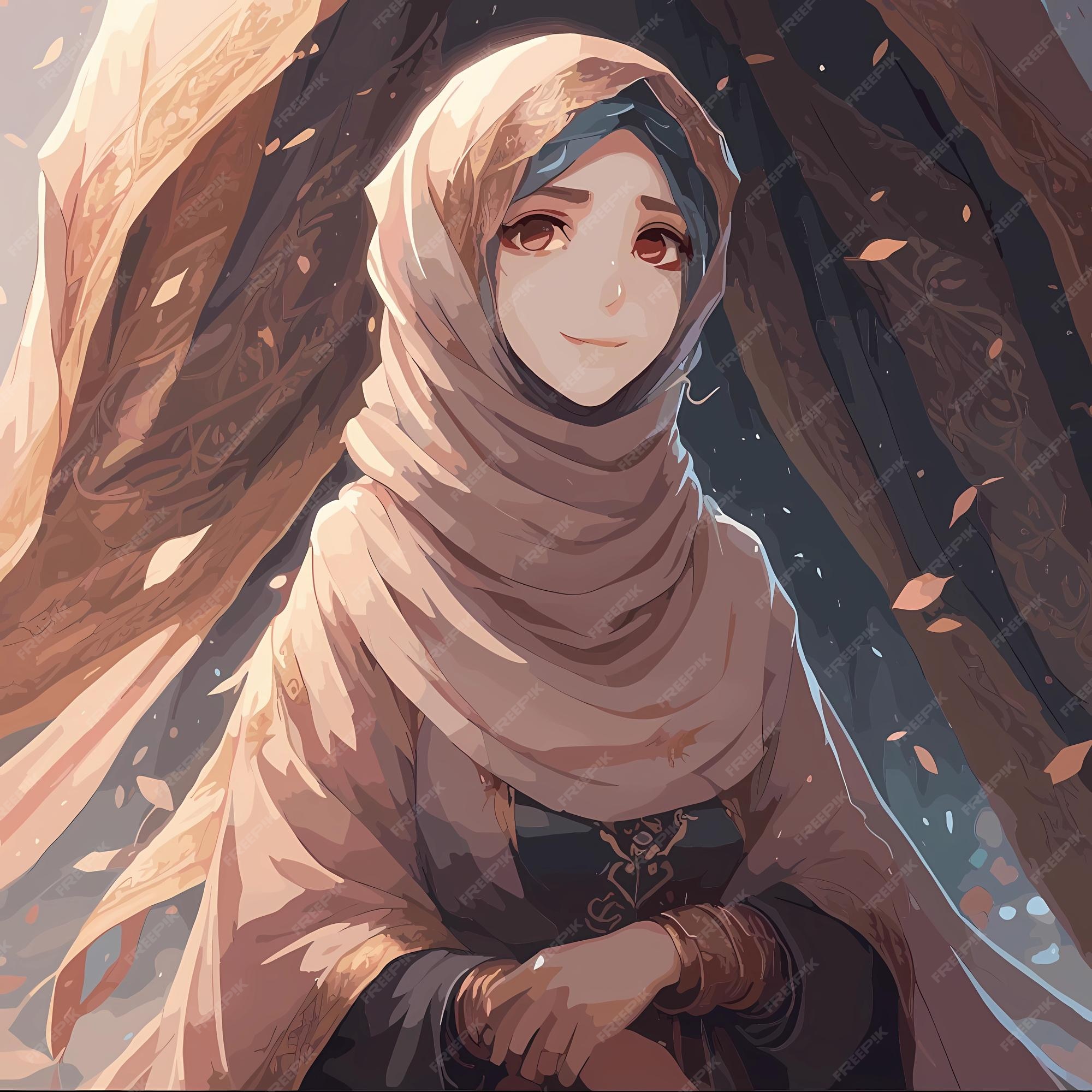 Hijab Girl Anime Background Images, HD Pictures and Wallpaper For Free  Download