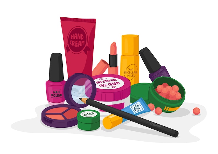 Vector female cosmetics nail polish