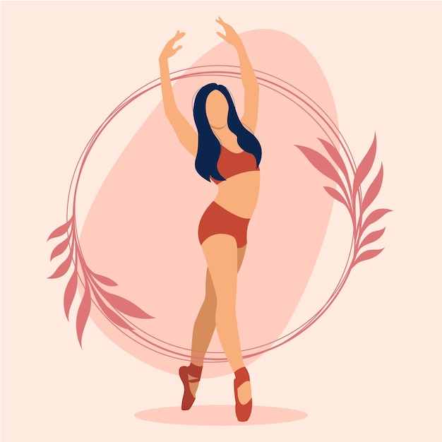 Female dancing banner template design