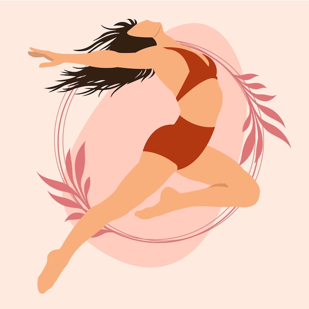 Female dancing banner template design